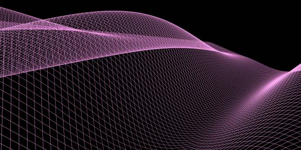 istock Abstract 3d mesh wave background. Futuristic technology style. Elegant background for business presentations. 1221031811