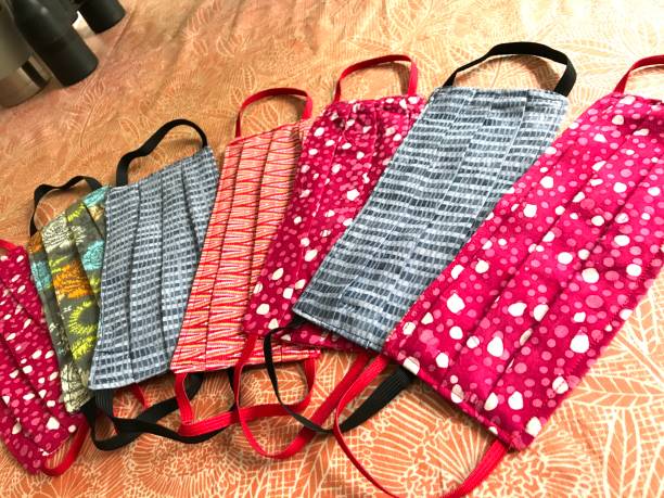istock Handmade Hand Sewing Cotton Face Masks 1221032516