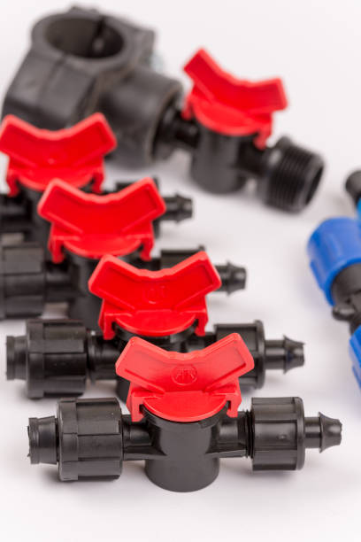 istock Pile of irrigation tools and valves over white 1221034775