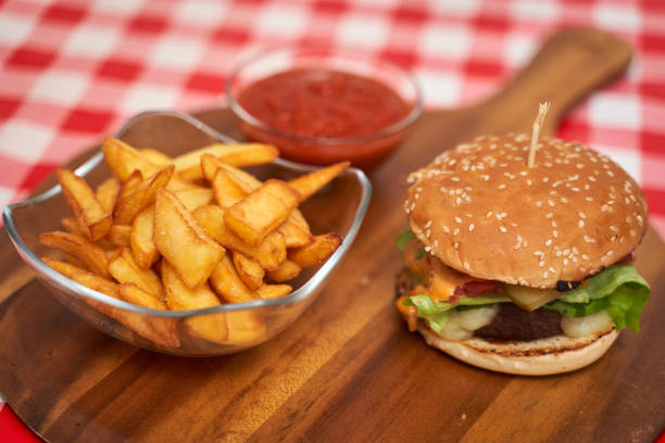 istock Burger with french fries 1221035091