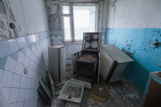 istock Abandoned apartment in Chernobyl 1221039021