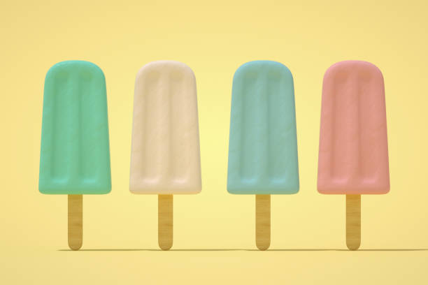 istock Ice cream stick, Popsicle, Minimal summer concept. 1221043624