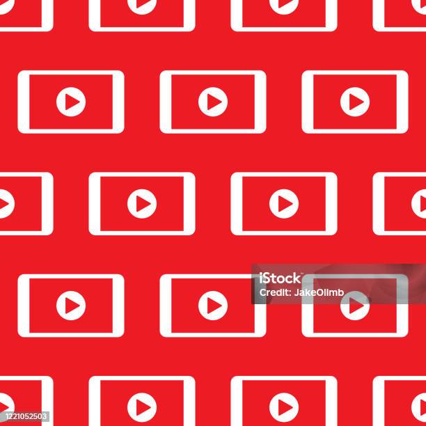 Smartphone Play Button Pattern Silhouette Stock Illustration - Download ...