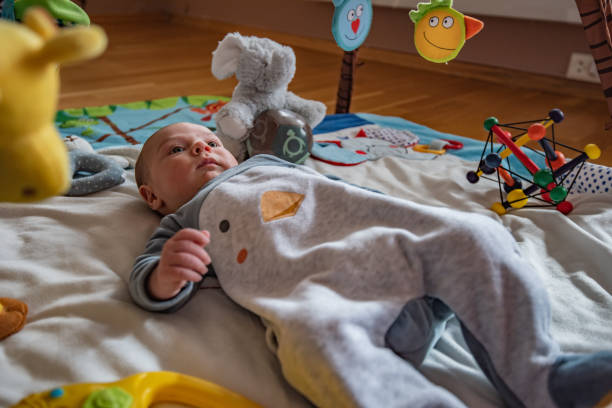 istock Baby boy in baby gym. 1221053501