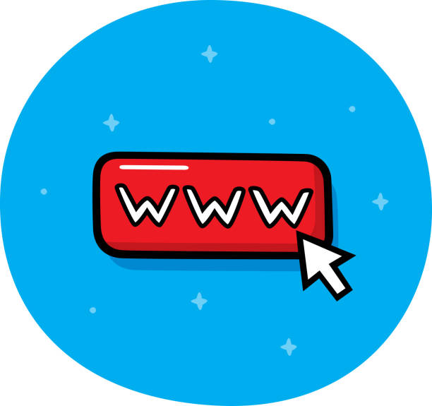 ilustrações de stock, clip art, desenhos animados e ícones de www button doodle - cursor arrowhead hyperlink symbol