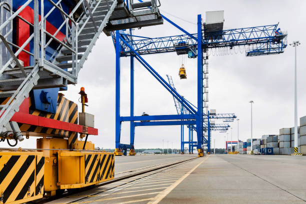 istock Portrait of Cargo Shipping Terminal 1221058250