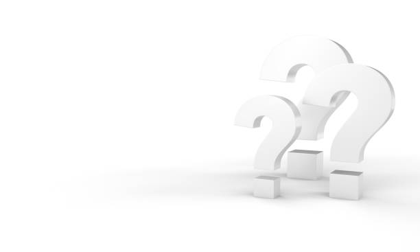 white question marks background 3D render of a question marks on a white background frequently asked questions stock pictures, royalty-free photos & images