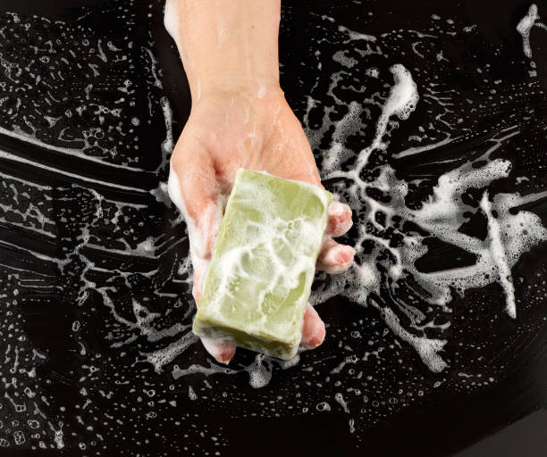 istock process of washing hands with soap 1221064804