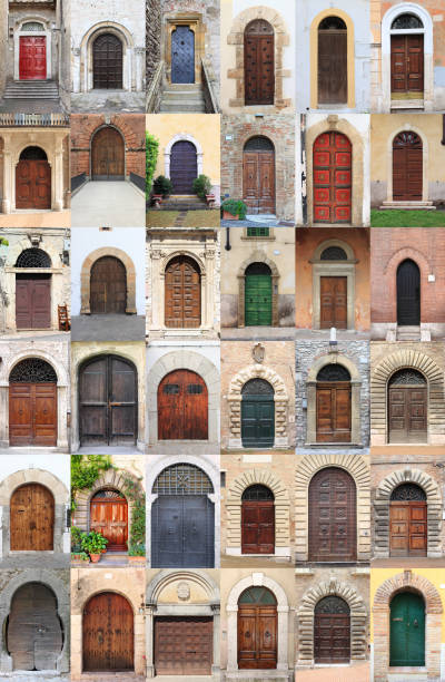 istock Collage of old medieval front doors 1221067961