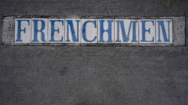 istock Frenchmen Street Tiles with Copy Space Below 1221073058