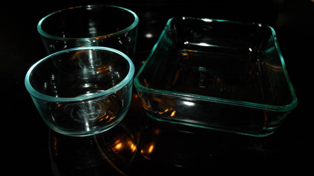 istock empty cooking glass bowls on black 1221075753