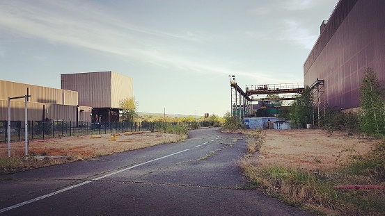 A derelict steel plant in Belgium