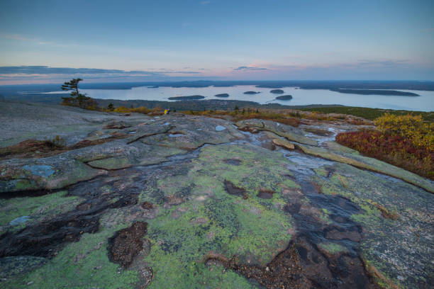 아카디아 국립공원의 캐딜락 마운틴 - cadillac mountain maine new england usa 뉴스 사진 이미지