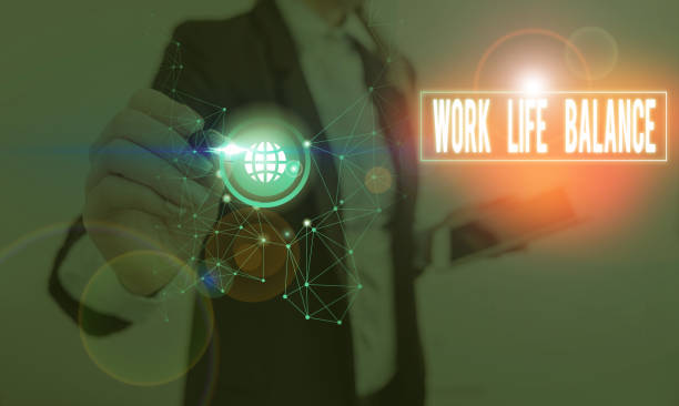 istock Handwriting text writing Work Life Balance. Concept meaning Division of time between working or family and leisure. 1221082471