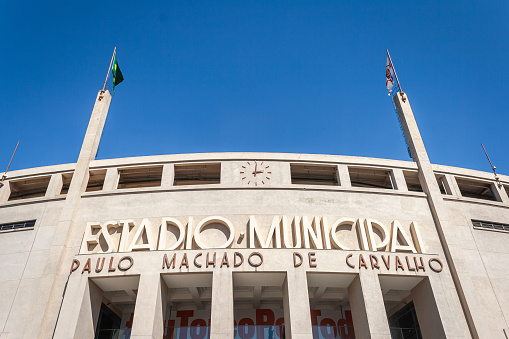 The traditional Pacaembu stadium at Sao Paulo, Brazil