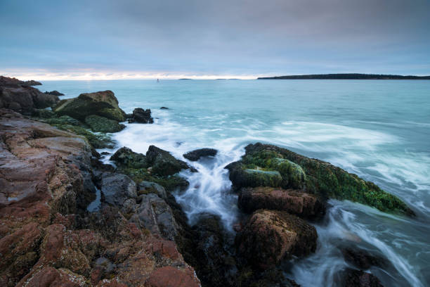 Blue sea on sky background