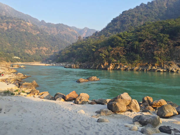 istock Beautiful view of the clear Ganga river in Rishikesh, India 1221092016