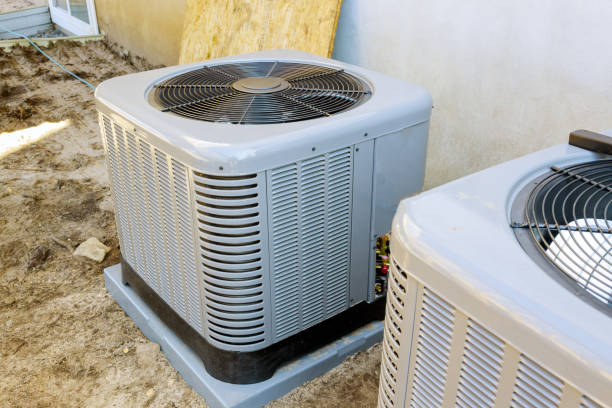 istock Air ventilation conditioning system in the installation under construction new house 1221093881