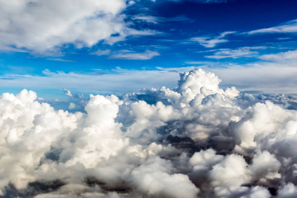 istock Wonderful sky with clouds highlighted for your used as background. 1221094520