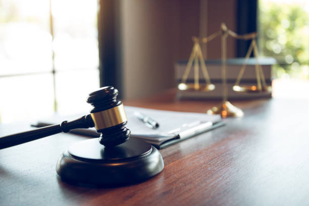 istock Judge gavel at the judicial office for judicial matters. 1221110186