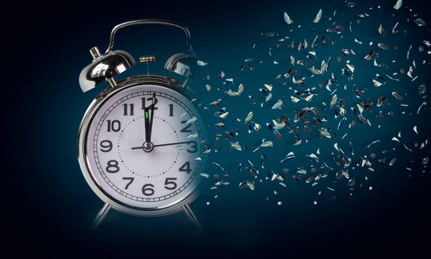 istock time clock breaking in  flying pieces time pass memory loss future new era feelings  dispai psychology 1221111848