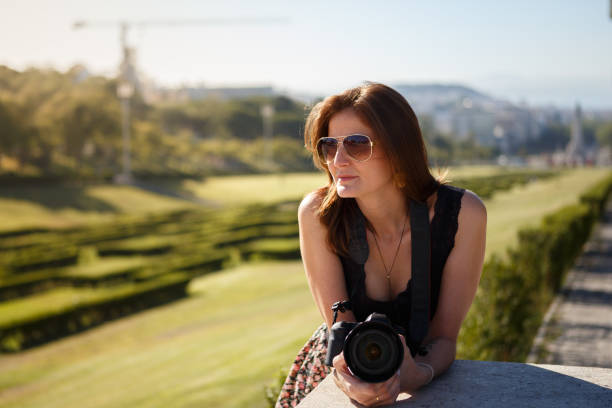 Young woman enjoying vacation in Portugal