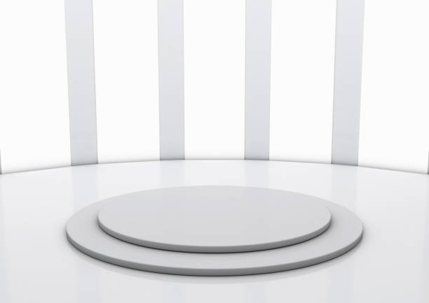istock Modern round pedestal or podium. 1221113227