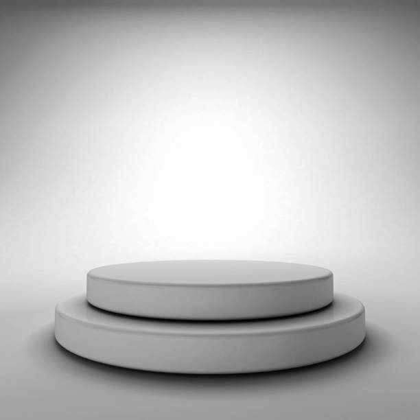 istock Abstract minimal modern round pedestal or podium. 1221113253