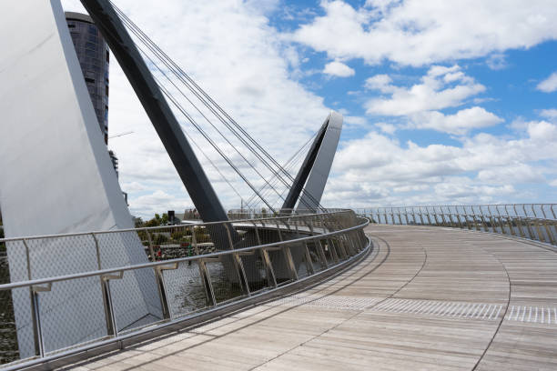 istock Pedestrian bridge, Perth, Western Australia 1221114899
