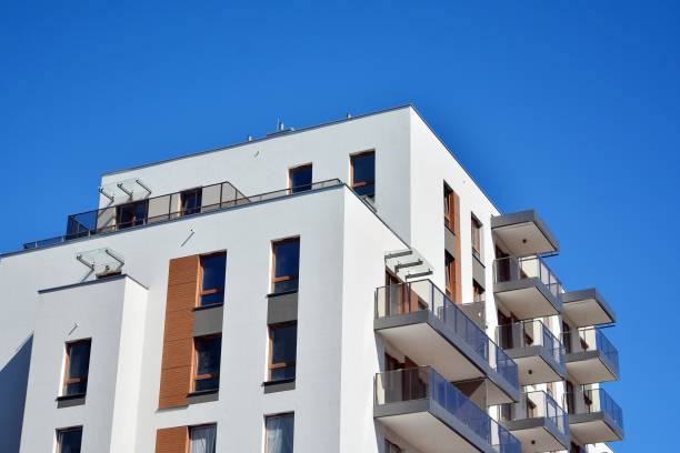 istock Modern and new apartment building. 1221117420