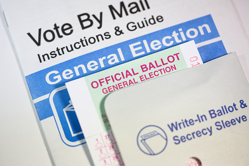 Ballot for an election.