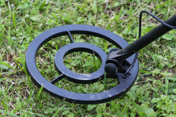 istock Metal detecting in the field 1221119797