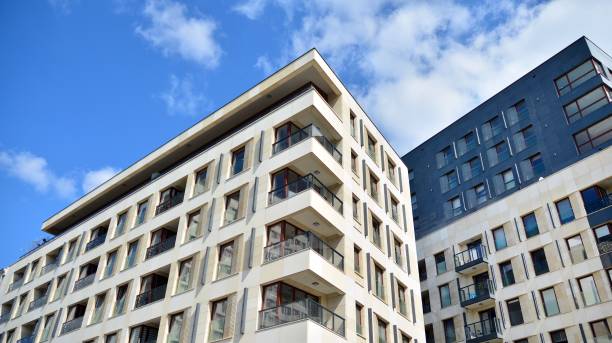 istock Modern and new apartment building. 1221126052