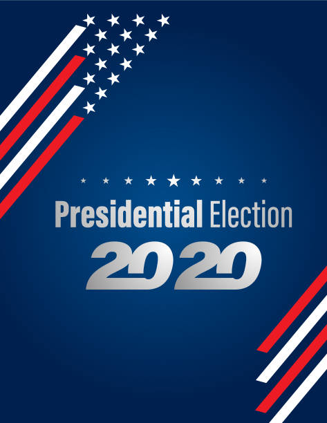 ilustrações de stock, clip art, desenhos animados e ícones de 2020 usa election with stars and stripes background - government flag american culture technology