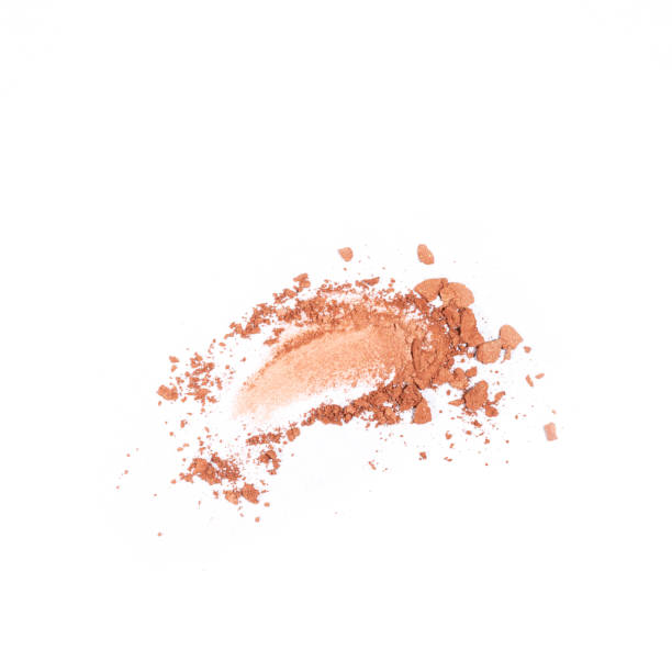 istock Beige crushed eye shadow isolated on white background. 1221127658