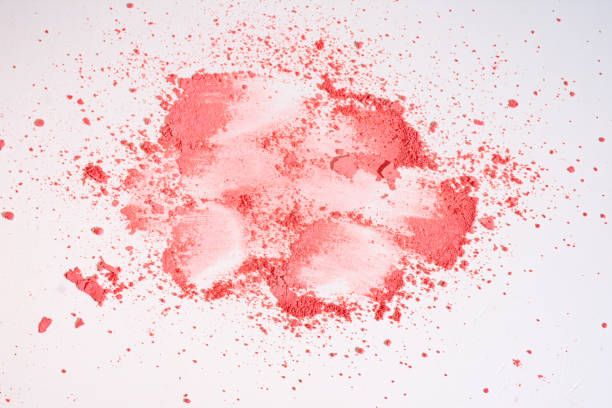 istock Pink red crushed eye shadow isolated on white background. 1221127660