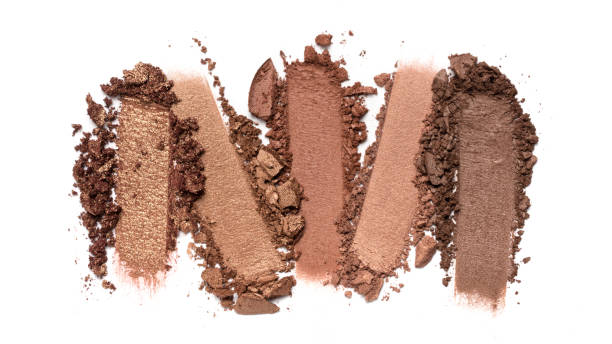 istock Broken shiny brown or bronze color eyeshadow 1221127682