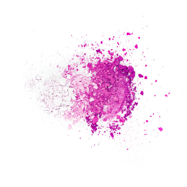 istock Pink purple crushed eye shadow isolated on white background. 1221127705