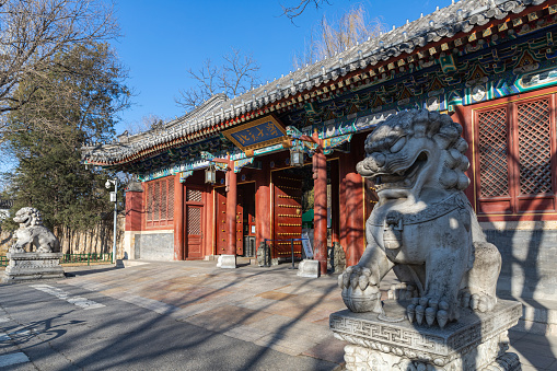 Clouds billow over old temple grounds in Korea