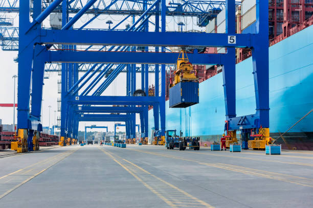 istock Portrait of Cargo Shipping Terminal 1221138164