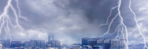 istock thunderbolt over the city berlin as symbol for dismal mood 1221140217