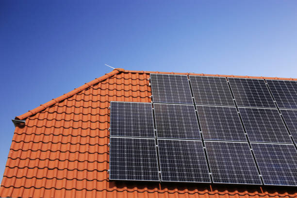 istock Single family house with solar system or photovoltaic system 1221141608