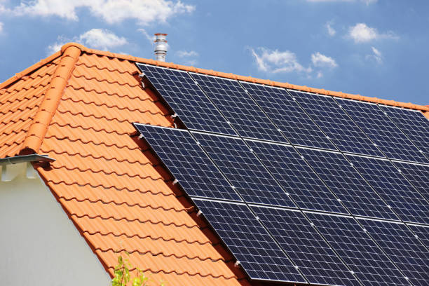 istock Single family house with solar system or photovoltaic system 1221141634