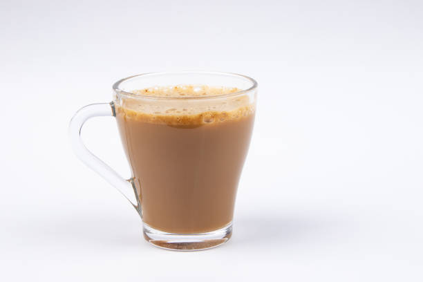 istock A glass of Coffee on White Background. 1221143109