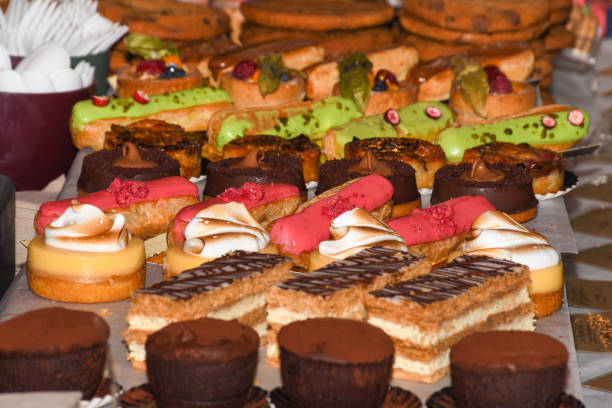 istock Candy bar food buffet, during hotel brunch 1221154403