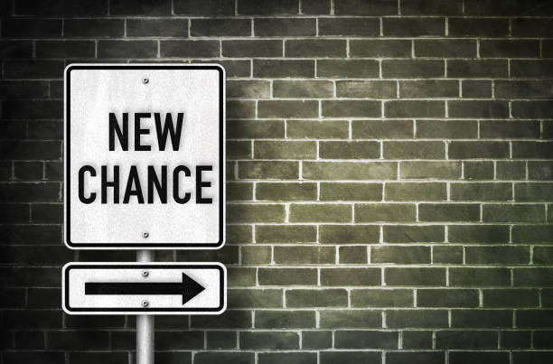 istock New Chance - road sign message 1221157686