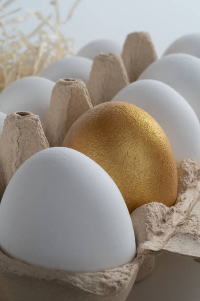 istock Close-up of an egg tray filled with chicken eggs. 1221163472