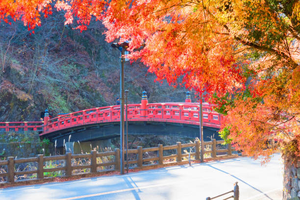 istock Shinkyo Bridge during Autumn in Nikko 1221164052