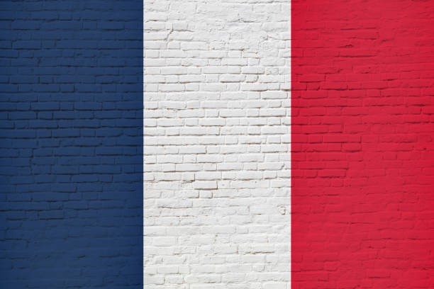 istock France flag painted on brick wall. Photo collage. 1221167105