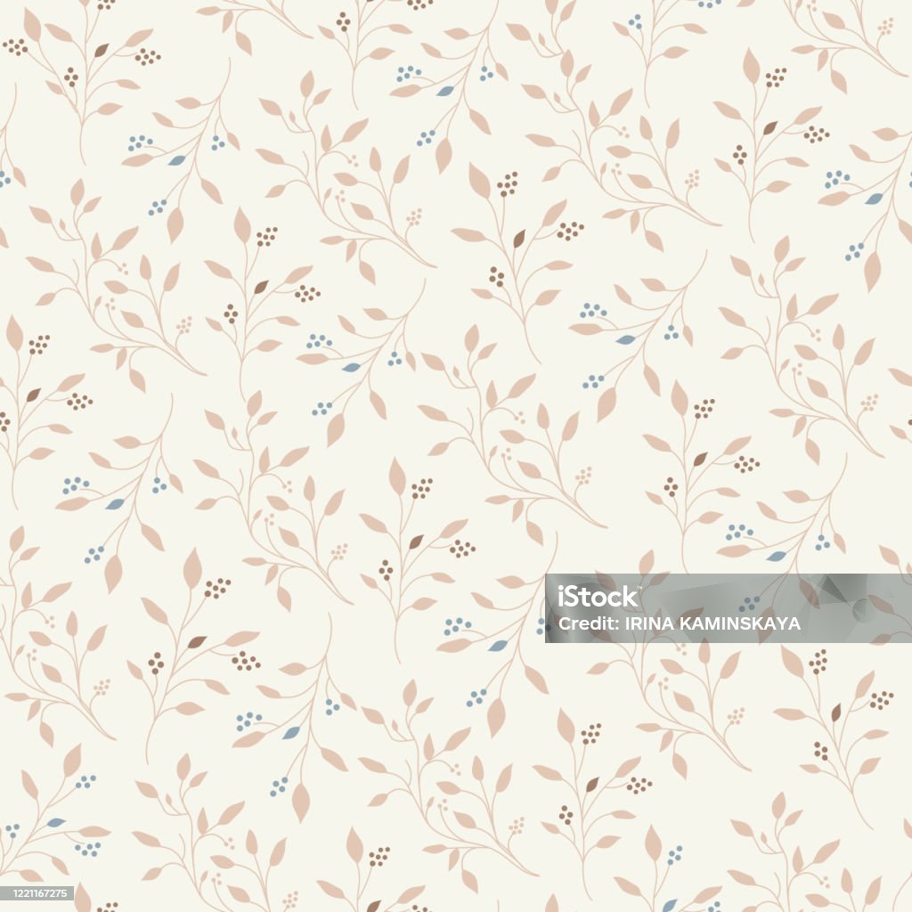 Small Pattern Background Texture Vector Simple Floral Seamless Pattern Vector Texture On A Light Background ...